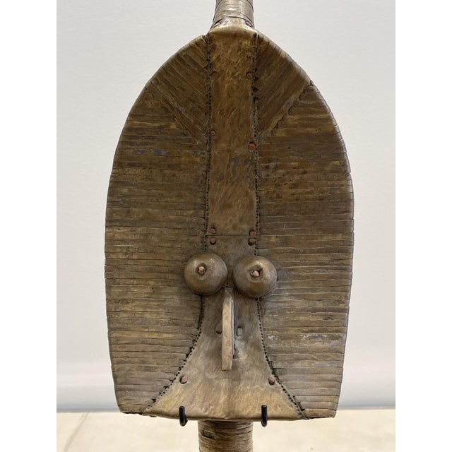 Brass & Copper & Leather Kota Reliquary, Gabon, 1925 For Sale - Image 3 of 14