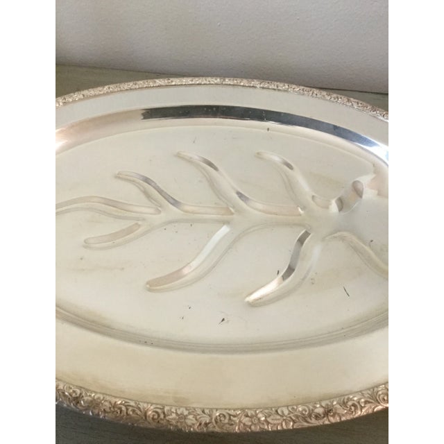 Vintage 1950s Trent Silver on Copper Meat Platter #4004 For Sale In Orlando - Image 6 of 12