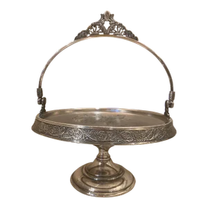 Antique Late 19th Century Silver Plated Footed Bride’s Basket/Fruit Basket by Pairpoint Mfg. Co.