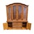 Wood Stanley Furniture Solid Walnut Italian Provincial 66" Buffet W. Lighted Display China Cabinet W. Grilled Doors 8311-04 For Sale - Image 7 of 15
