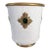 1960s Ugo Zaccagnini White & Gold Jeweled Italian Hollywood Regency Pottery Cachepot For Sale