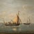 This oil on panel, signed Gilbert, unfolds a seascape of great gentleness, imbued with realism and poetry. In the center,...