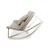 Grey Fabric Sway Rocking Lounge Chair with White Frame by Markus Krauss For Sale - Image 11 of 13