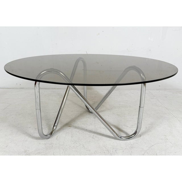 French Tubular Steel Coffee Table, 1970s For Sale - Image 9 of 18