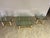 Postmodern 1990s Italian Horn Brass Coffee & End Tables Set with Heavy Glass Tops - Set of 3 For Sale - Image 3 of 13