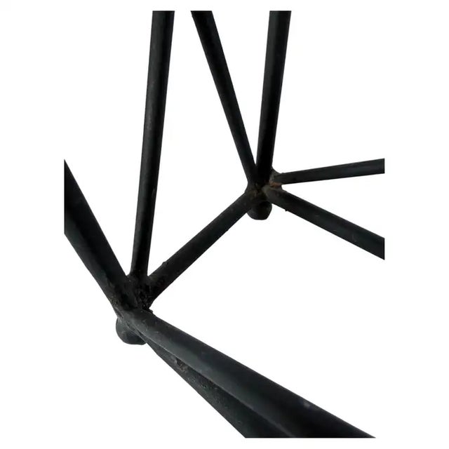 Black Neoclassical French Directoire Style Black Iron Magazine Holder For Sale - Image 8 of 9