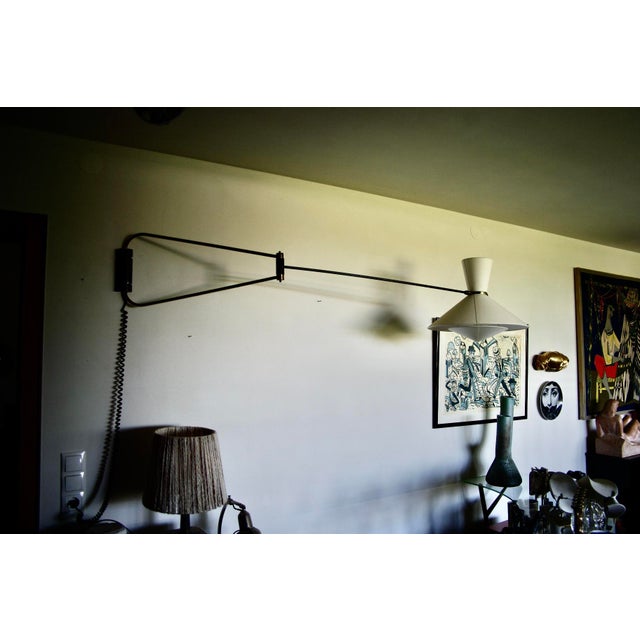 Large Double-Arm Wall Sconce by Robert Mathieu, France, 1950 For Sale - Image 11 of 13