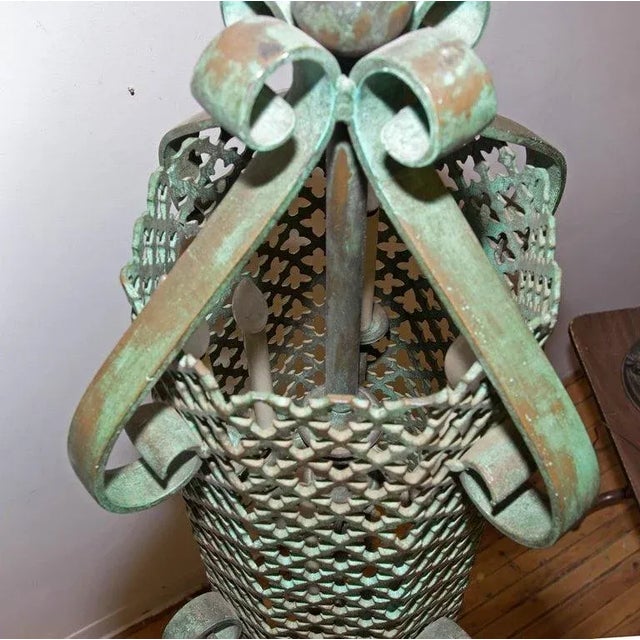 Mid 20th Century Mid 20th Century Bronze Pendant Chandelier Light For Sale - Image 5 of 7