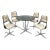 MCM Smoky Glass, Lucite and Chrome Dining Table Set For Sale