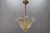 Mid-Century Italian Murano Glass Gold Inclusion Foliage Pendant Light, 1950s For Sale - Image 4 of 18