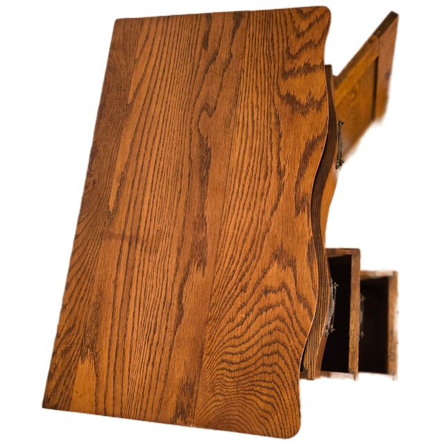Victorian Antique Quarter Sawn Oak Wash Stand For Sale - Image 3 of 10