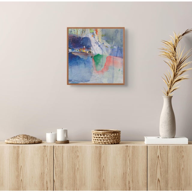 Abstract Contemporary Abstract Acrylic on Canvas "Forest Clearing" by Greet Helsen For Sale - Image 3 of 4