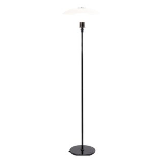 Model PH 3.5/2.5 Floor Lamp with Black Frame and Opal Glass by Poul Henningsen for Louis Poulsen For Sale
