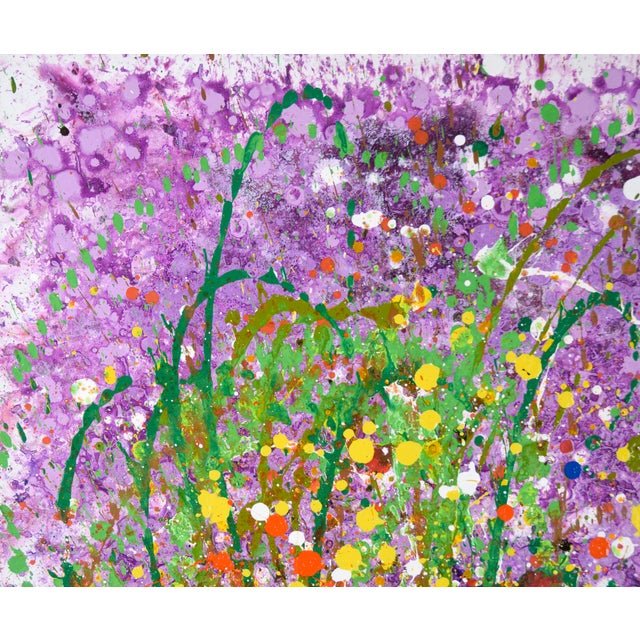 1990s "Escape From Grape Jelly" - Expressionist Composition in Acrylic on Canvas by Charles David Francis For Sale - Image 5 of 9