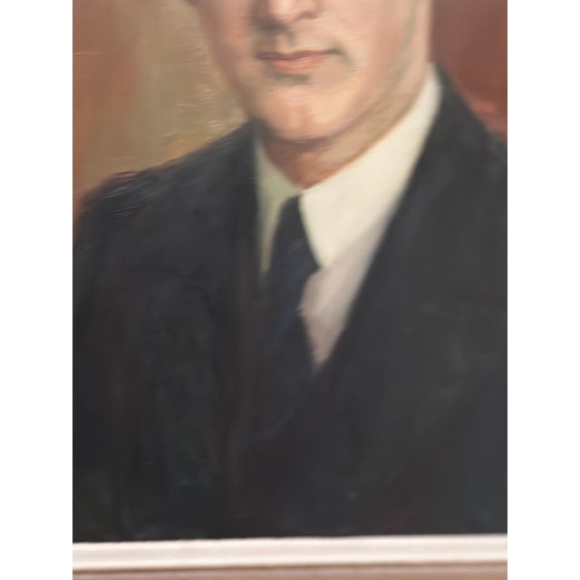 Mid-Century Modern Carl Magnus Lindqvist, Portrait, 1960s, Oil on Panel, Framed For Sale - Image 3 of 18
