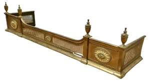 Large Victorian Regency Style Pierced Brass Fender, 1860