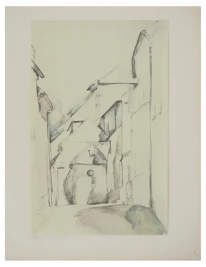 Paul Cezanne, Village Interior, Lithograph and Stencil