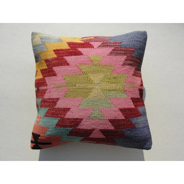 Pink Kilim Rug Pillow For Sale - Image 8 of 11