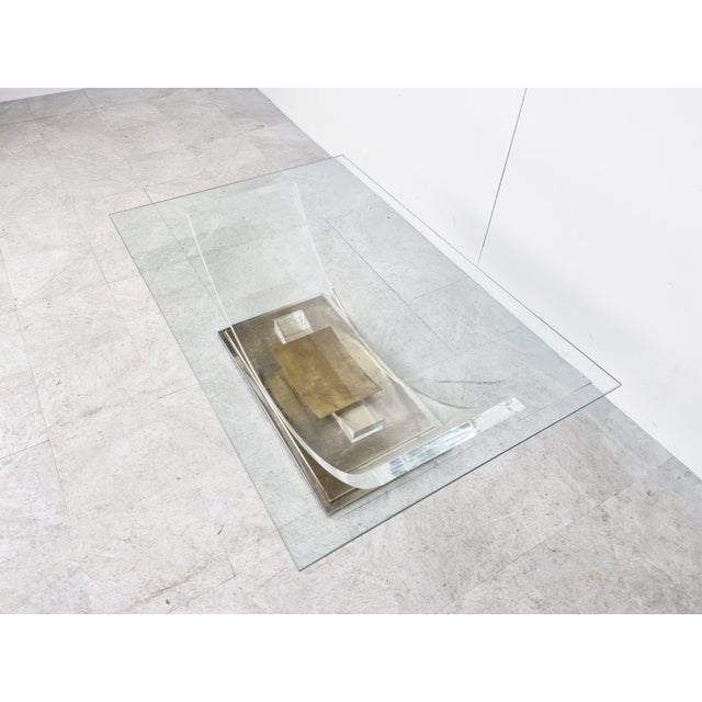 Brass Arch Coffee Table, 1970s For Sale - Image 9 of 11