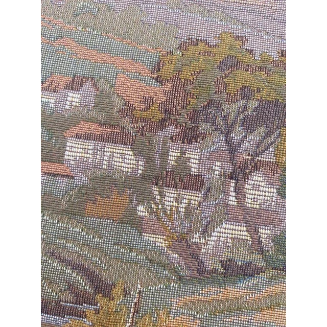 Vintage French Aubusson Style Halluin Manufacturing Tapestry For Sale - Image 15 of 17