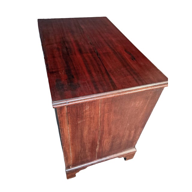 Wood Georgian Small Chest of Drawers of Mahogany on Bracket Feet For Sale - Image 7 of 14