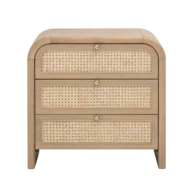 2020s Cannes Three Drawers Wood Nightstand by Essentials for Living For Sale - Image 5 of 11