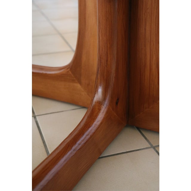 Extendable Round Table in Wood, 1970s For Sale - Image 9 of 17