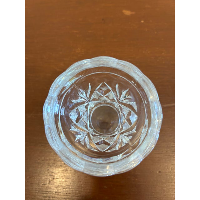 Vintage Pressed Glass Etched Toothpick Holder For Sale In Oklahoma City - Image 6 of 7