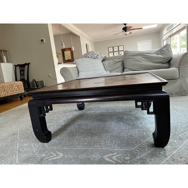 Late 20th Century Chinoiserie Ming Style Mid Century Burl Elm Ethan