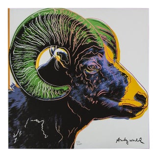 1986 Carnegie Museum of Art After Andy Warhol "Bighorn Ram" Lithograph For Sale