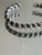 Vintage 1970s Modernist Open Cuff Bracelet With Braided Silver Tone Links For Sale - Image 9 of 12
