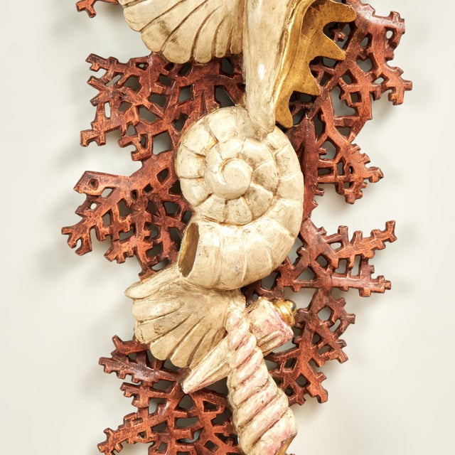 Antique Pair of Italian Grotto Style Wall Brackets or Ornaments With Seashells For Sale - Image 10 of 13
