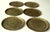6 Design solid brass coasters by Collini/Austria as a set - These solid brass coasters dates from the 1960s and carries...