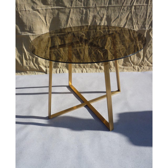 Smoked Glass Dining Table, 1990s For Sale - Image 4 of 6