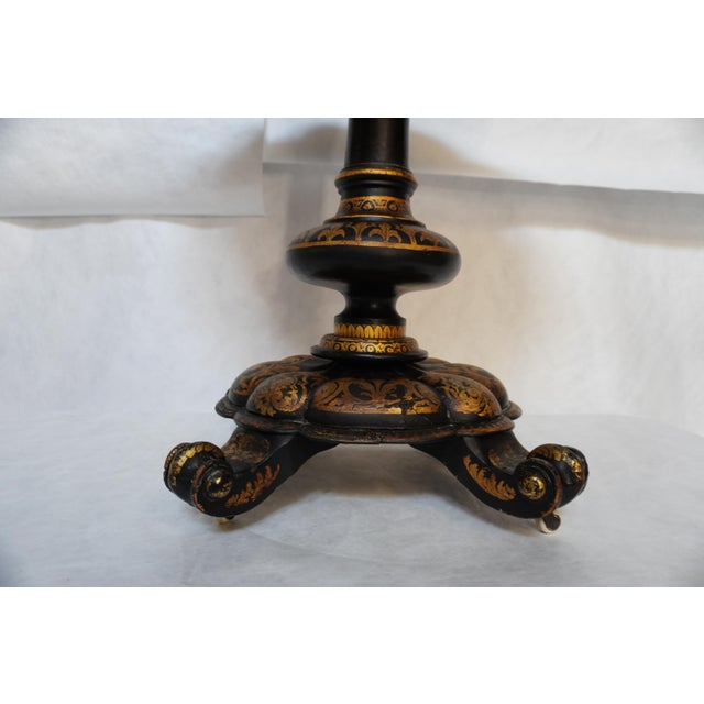 19th Century Victorian Papier Mache Tilt Top Table For Sale - Image 13 of 18
