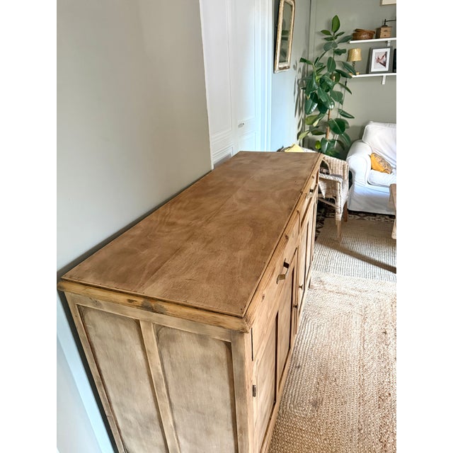 Parisian Artisanal Buffet in Raw Wood by R. Maiorana, France, 1940s For Sale - Image 17 of 18