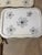 Off-white Vintage Mid-Century Modern Starburst Metal Folding Tv Trays With Rolling Stand-Set of Four For Sale - Image 8 of 13