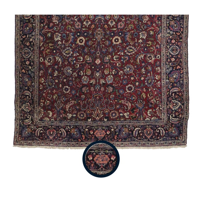 Antique Persian Mashhad Rug - 05'04 X 21'00 For Sale In Dallas - Image 6 of 10