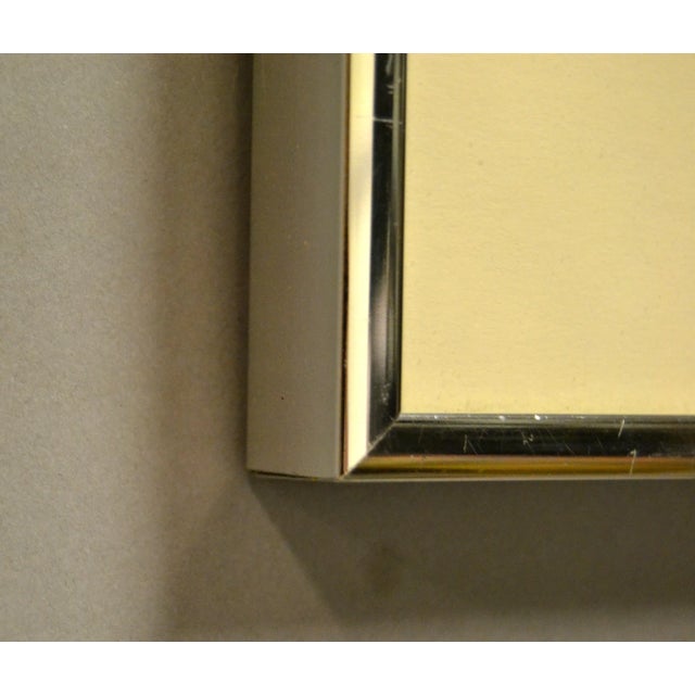 Metal Framed Realism Blue & Beige Seashell Pencil Painting, Fine Art Brushed Chrome For Sale - Image 7 of 11