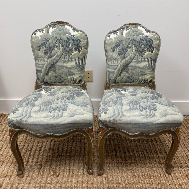 Antique French Louis XV Chairs Upholstered in House of Hackney -a Pair For Sale - Image 10 of 10
