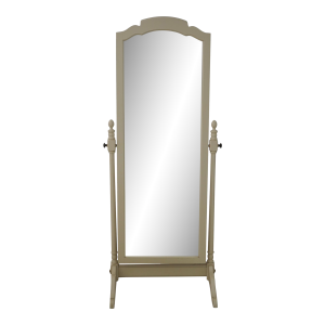 Ethan Allen Off White Painted Cheval Stand Up Floor Mirror