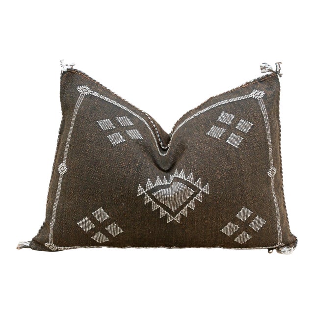 Raven Dunes Silk Rug Lumbar Pillow For Sale