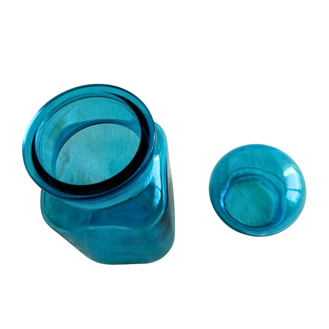 1920s Belgian Cobalt Blue Apothecary Jars, 1920s, Set of 2 For Sale - Image 5 of 10