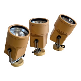 1970s Style After Louis Poulsen Danish Modern Beige Metal Spotlights - Set of 3 For Sale