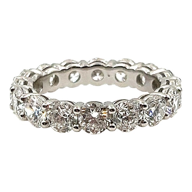 4.48 Ct Diamond Eternity Ring Size 6.5 For Sale