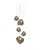 Quartz 5 Lights Glass Pendant by Riviera Light For Sale - Image 9 of 9