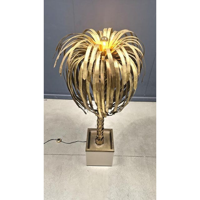1970s Brass Palm Tree Floor Lamp from Maison Jansen, 1970s For Sale - Image 5 of 18