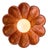 Contemporary Handmade Red Travertine Flower Wall Sconce For Sale