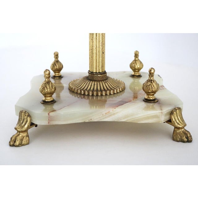 Italian Hollywood Regency Brass Coat Rack with Rotating Crown and Marble Base, 1960s For Sale - Image 16 of 17