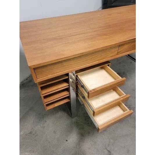 Cliff Young LTD Cliff Young Boxeo Office Writing Desk With Storage For Sale - Image 4 of 13